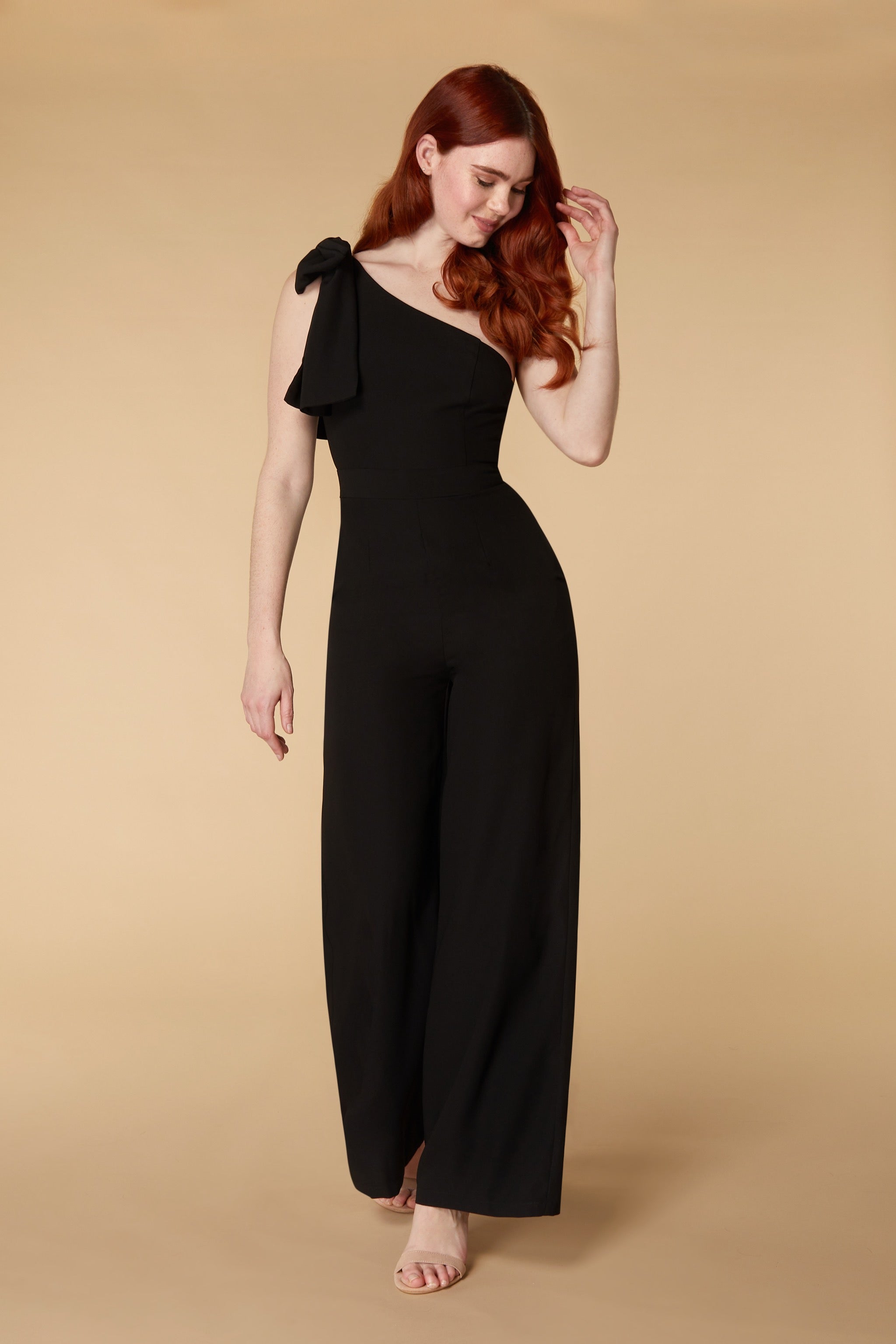 Jumpsuit with cheap bow front