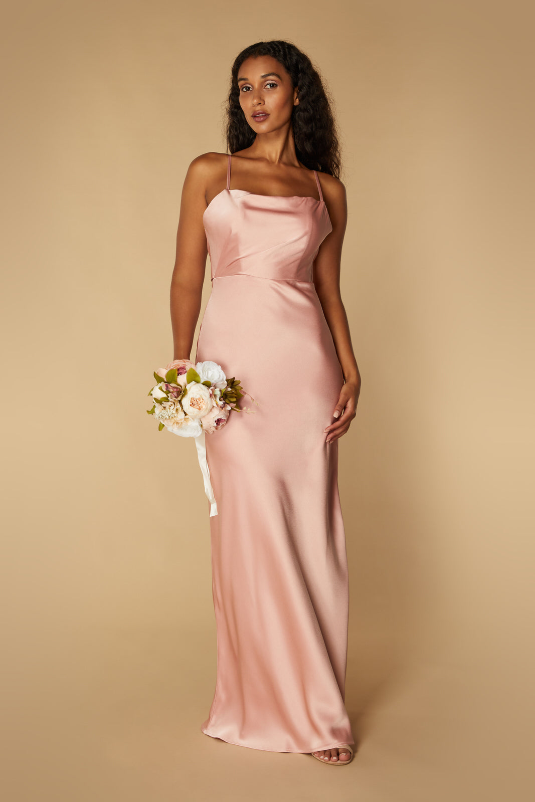 Pink rose maxi dress best sale