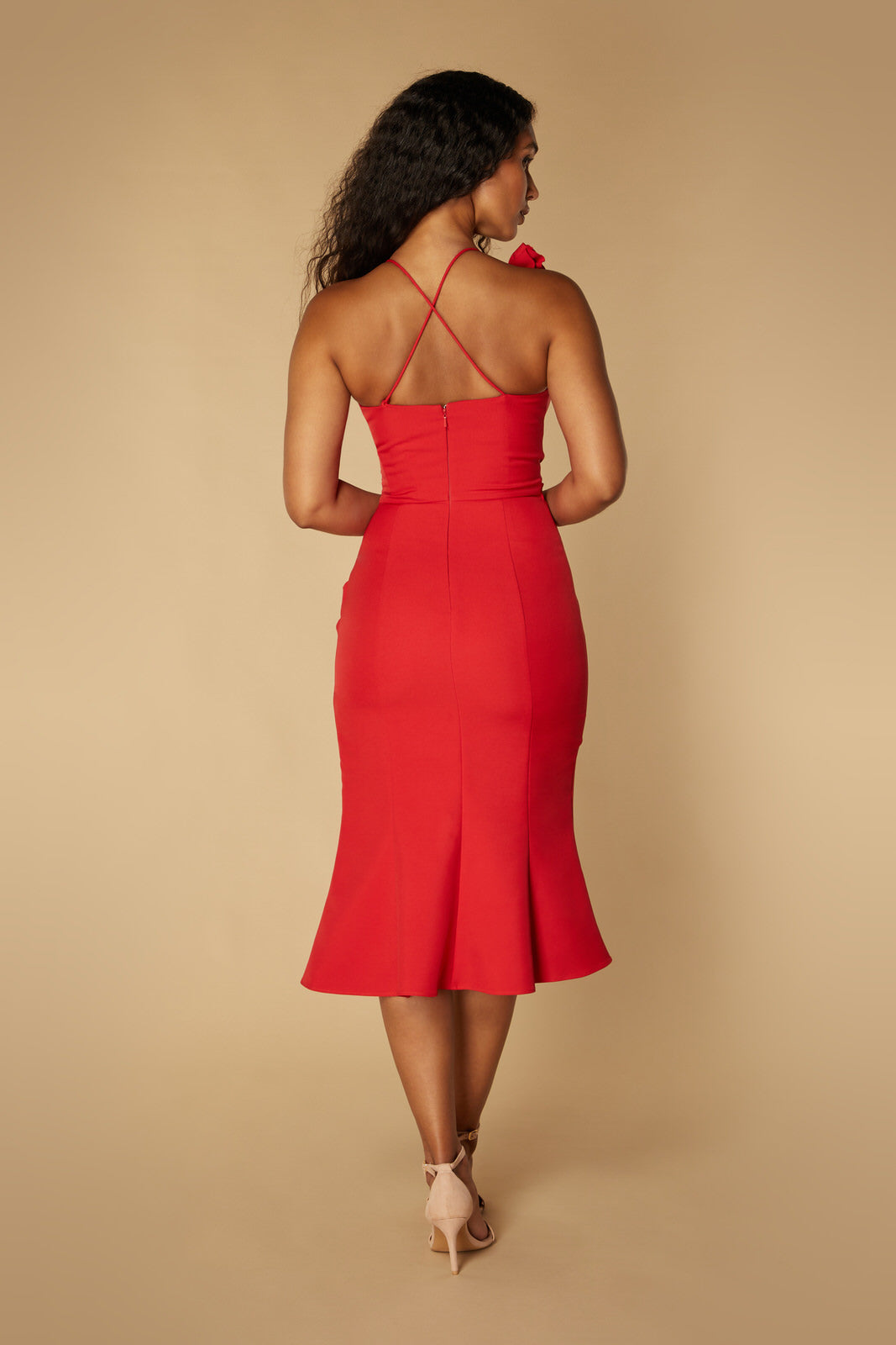 Applique best sale midi dress