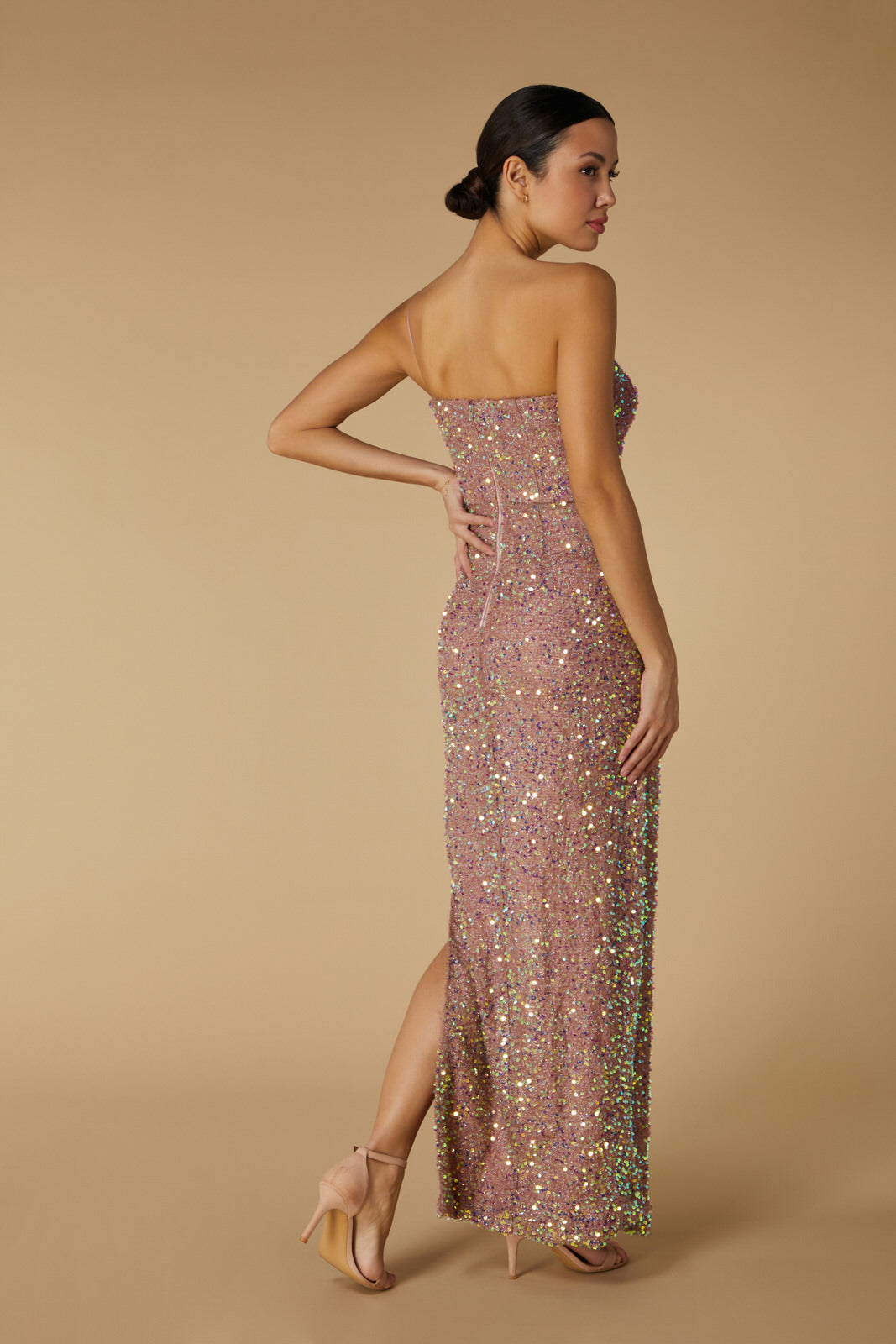 Champagne sequin dress best sale