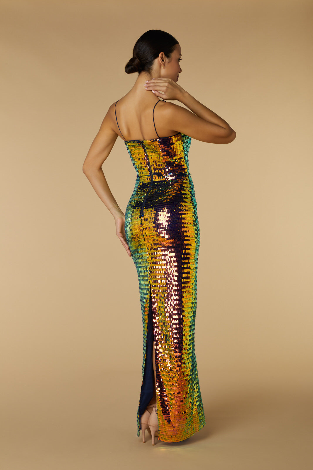 Juno Sequin Maxi Dress with Cami Straps