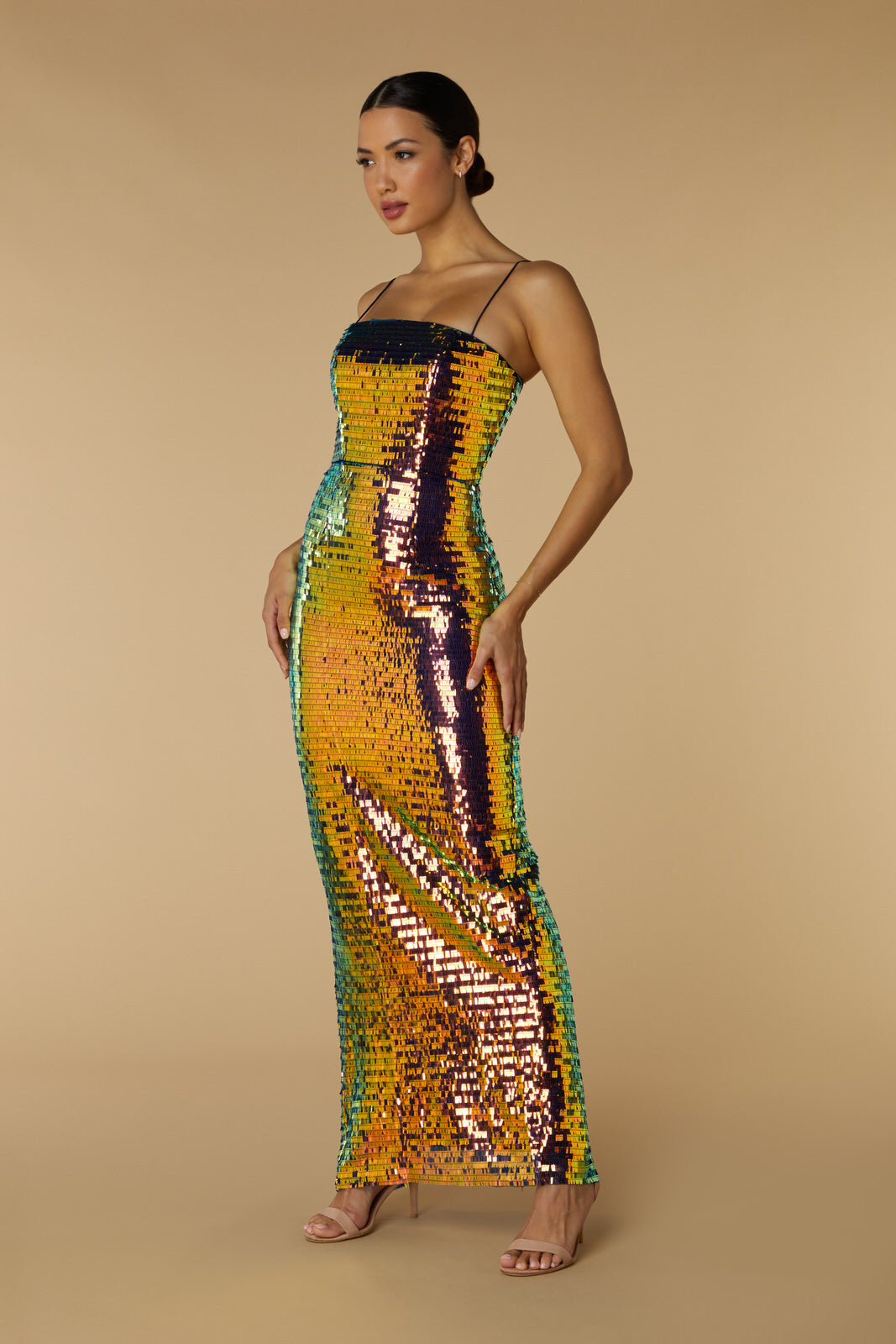 Juno Sequin Maxi Dress with Cami Straps