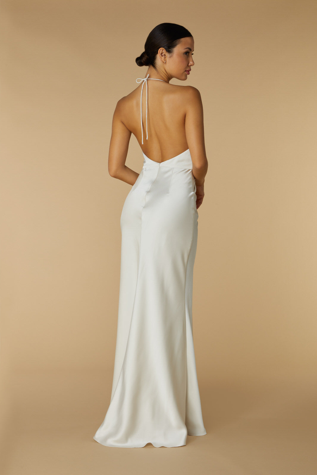 Rochelle Halter Neck Maxi Dress with Waist Tie Detail