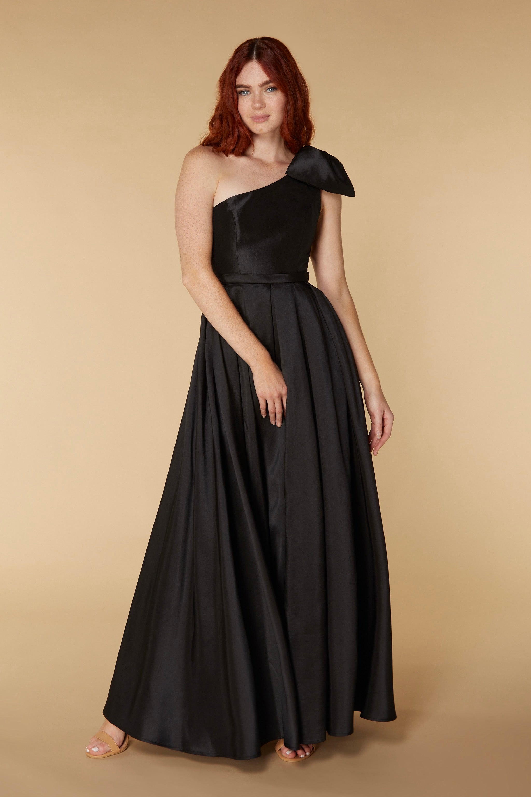 One shoulder 2024 bow dress